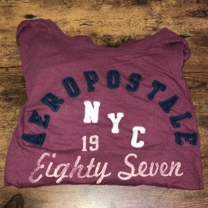 burgundy Aeropostale nyc T-shirt